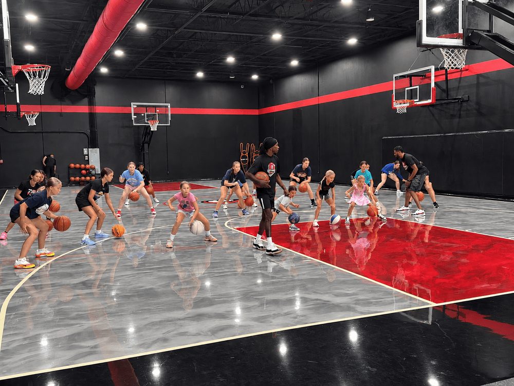 Athletes working on skills at game speed